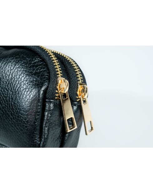 Zwarte leren portemonnee van Gema - 15x10x5cm