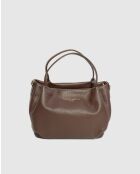 Sac à main en cuir Allegra moka - 30x20x14 cm