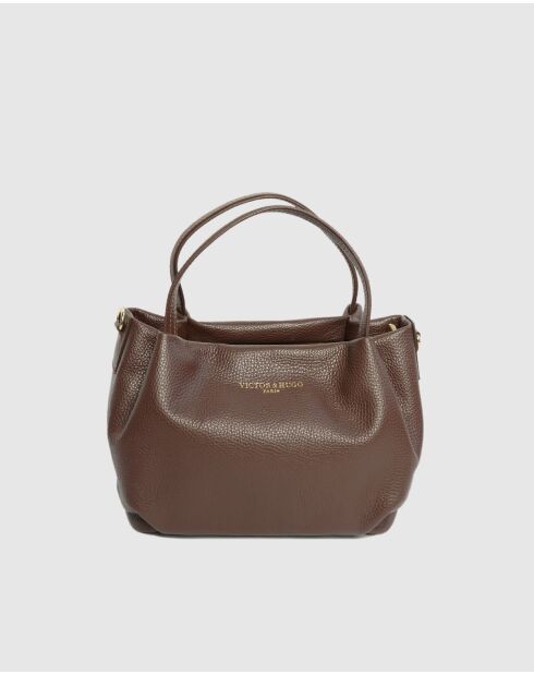 Sac à main en cuir Allegra moka - 30x20x14 cm
