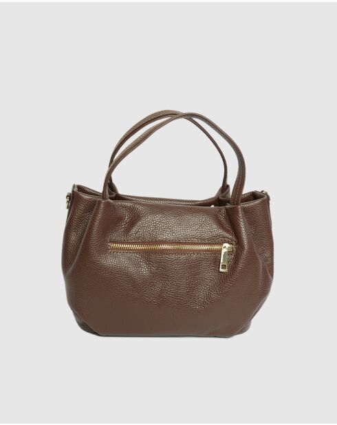 Sac à main en cuir Allegra moka - 30x20x14 cm