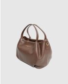Sac à main en cuir Allegra moka - 30x20x14 cm