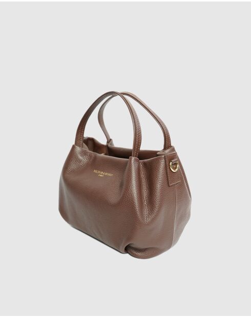 Sac à main en cuir Allegra moka - 30x20x14 cm