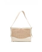 Sac porté épaule en cuir Malaya blanc casse - 33 x24 x10cm