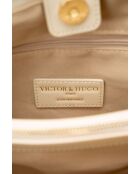 Sac porté épaule en cuir Malaya blanc casse - 33 x24 x10cm