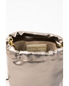 Elva Schultertasche aus bronzefarbenem Leder, 12 x 17 x 8 cm