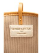 Sac cabas en cuir Solea camel clair - 50 x28x18cm