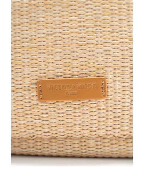 Sac cabas en cuir Solea camel clair - 50 x28x18cm