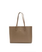 Sac cabas en cuir Cannes taupe