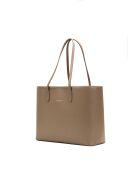 Sac cabas en cuir Cannes taupe