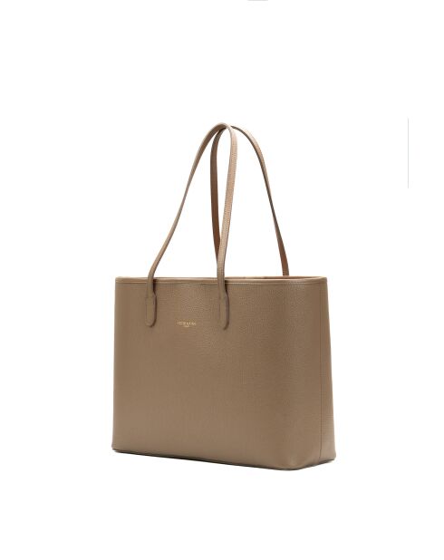 Sac cabas en cuir Cannes taupe