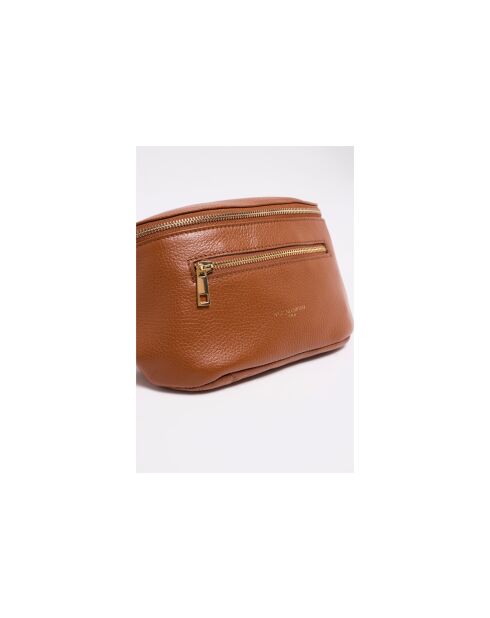 Sac banane en cuir Isla camel - 40x15x3cm