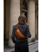 Sac banane en cuir Isla camel - 40x15x3cm