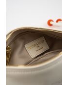 Sac bandouliere en cuir Aina blanc casse - 26 x12 x5cm