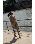 Hemelsblauwe leren mini-zeehondenzak van Livy - 18 x 21,5 x 11 cm