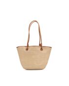 Sac cabas en cuir Solea cognac - 50 x28x18cm