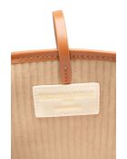 Sac cabas en cuir Solea cognac - 50 x28x18cm