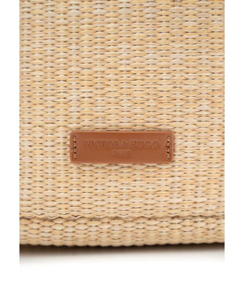 Sac cabas en cuir Solea cognac - 50 x28x18cm