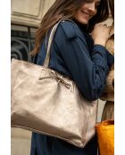 Sac cabas en cuir Vog bronze - 50 x28 x12 cm