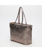 Sac cabas en cuir Vog bronze - 50 x28 x12 cm