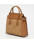 Jane bi camel leren handtas - 36x35x24cm