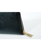 Portefeuille en cuir Kam noir - 10x15x3cm