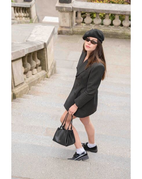 Sac porté épaule en cuir Dana noir