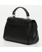 Sac à main en cuir Giverny noir - 26 x18 x10 cm
