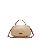 Borsa a mano in pelle cognac Tahiti - 25x15x20cm