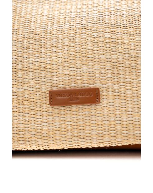 Borsa a mano in pelle cognac Tahiti - 25x15x20cm