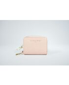 Portefeuille en cuir Riley rose clair - 10x8x3cm