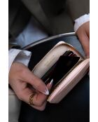 Portefeuille en cuir Riley rose clair - 10x8x3cm