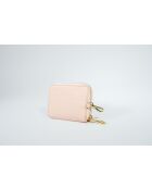 Portefeuille en cuir Riley rose clair - 10x8x3cm