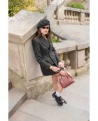 Sac porté épaule en cuir Dana bordeaux