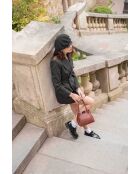 Sac porté épaule en cuir Dana bordeaux