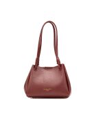 Sac porté épaule en cuir Dana bordeaux