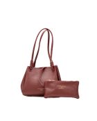 Sac porté épaule en cuir Dana bordeaux