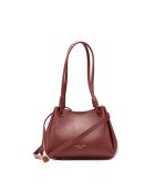 Sac porté épaule en cuir Dana bordeaux