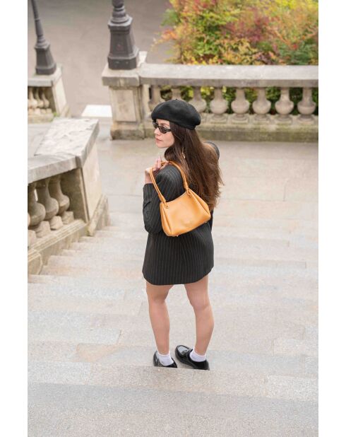 Sac porté épaule en cuir Dana camel