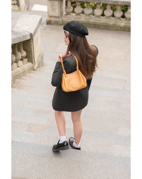 Sac porté épaule en cuir Dana camel