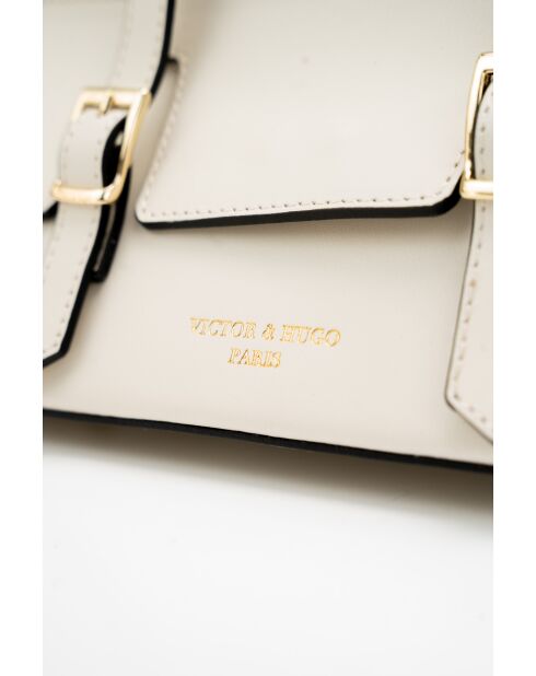 Borsa a tracolla Briana box in pelle beige