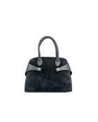 Sac à main en cuir Clare noir - 31x24x16cm