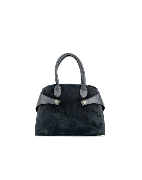 Sac à main en cuir Clare noir - 31x24x16cm