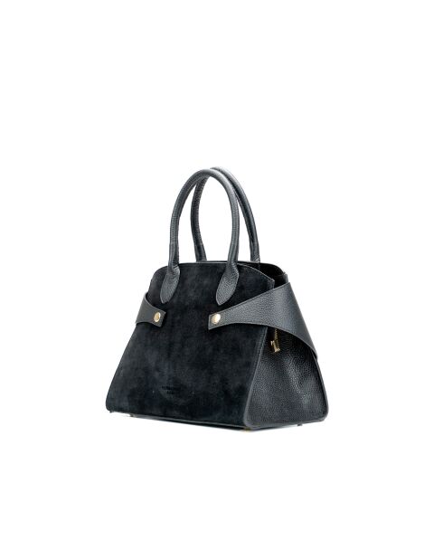 Sac à main en cuir Clare noir - 31x24x16cm