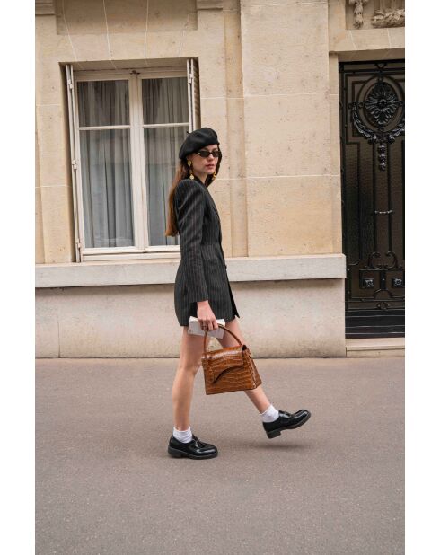 Sonia croco camel leren handtas