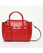 Jany rode leren handtas - 25x19x7 cm