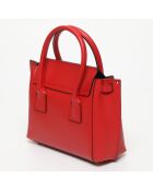 Jany rode leren handtas - 25x19x7 cm