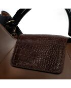 Ana braune Lederhandtasche - 35 x27 x13,5 cm