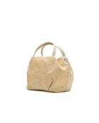 Gebroken witte leren handtas van Tahiti - 25x15x20cm