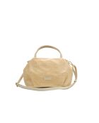 Gebroken witte leren handtas van Tahiti - 25x15x20cm