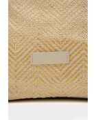 Gebroken witte leren handtas van Tahiti - 25x15x20cm